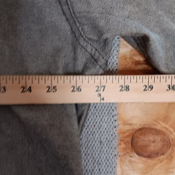 School of Hard Knocks Denim Jacket XXL Charcoal Gray Y2K Street Embroidered - Picture 7 of 9